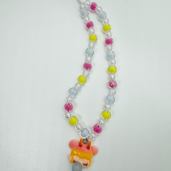 Handmade Bubble Blowing Girl Cute Kawaii Phone Charm Strap Beads - Picture 2 of 3